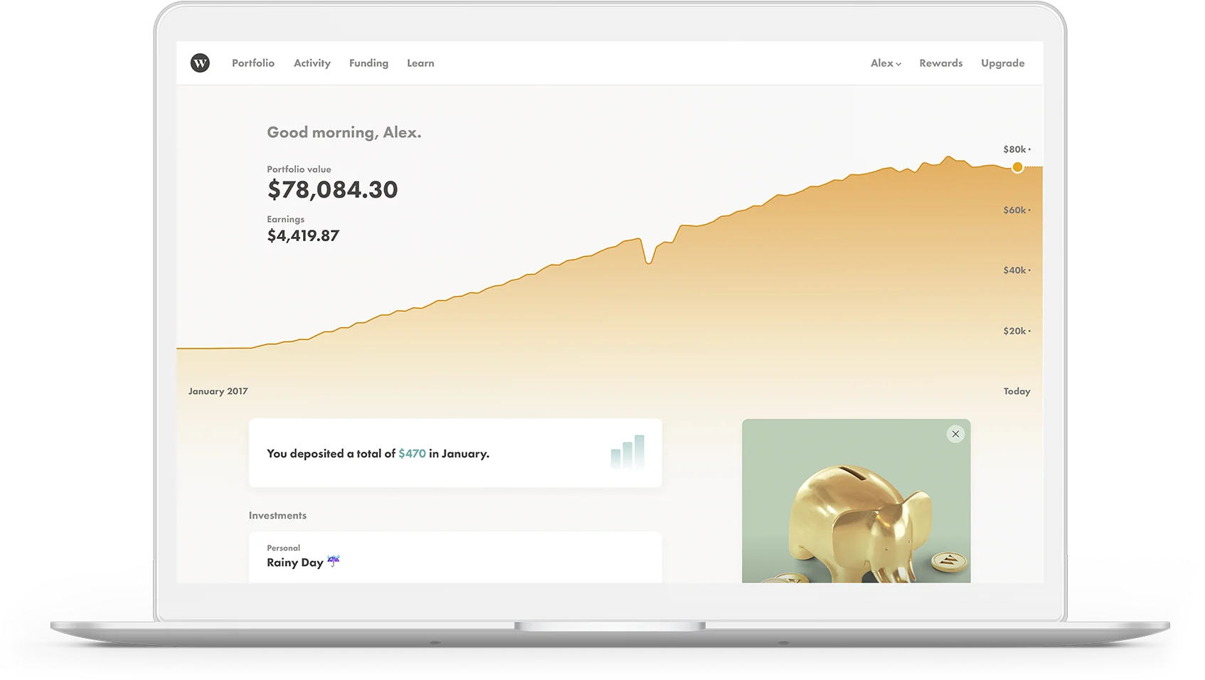 screenshot of Wealthsimple Invest